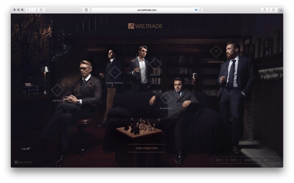 A look at interactive websites: WELTRADE